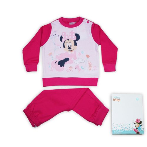 Pyjama épais en coton d'hiver pour bébé - Minnie Mouse - rose - 86