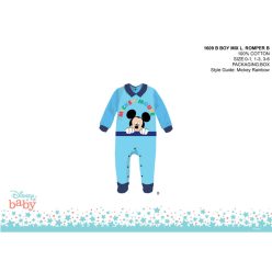   Barboteuse Mickey Mouse Disney pour bébé - col - bleu clair-bleu foncé - pour bébé de 1 à 3 mois