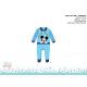 Barboteuse Mickey Mouse Disney pour bébé - col - bleu clair-bleu foncé - pour bébé de 1 à 3 mois