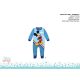Barboteuse Mickey Mouse Disney - col - bleu clair-bleu foncé - pour bébé de 0 à 1 mois