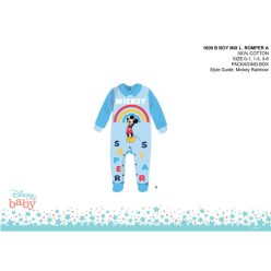   Barboteuse Mickey Mouse Disney pour bébé - col - bleu clair-bleu clair - pour bébé de 0 à 1 mois