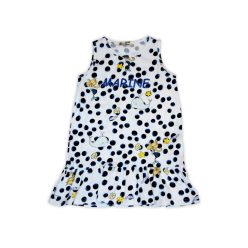   Robe sans manches en coton avec motif baleine et sirène pour filles - blanc-bleu - 116