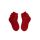 Chaussettes bébé fille 100% coton avec partie supérieure crochetée - décorée d'un nœud - rouge - 13-14