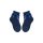 Chaussettes bébé fille 100% coton avec partie supérieure crochetée - décorée d'un nœud - bleu foncé - 14-15