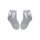 100% coton petite fille chaussettes bébé avec partie supérieure crochetée - décoration nœud - gris - 20-21