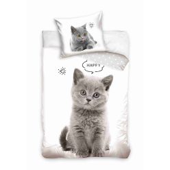 Ensemble de literie chat 140x200 cm, 70x90 cm
