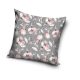 Housse de coussin à motif floral 40x40 cm - gris