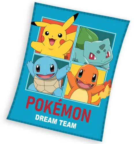 POKÉMON álomcsapat polár takaró 130x160cm vastag puha prémium anyagból
