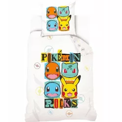 Ensemble de literie POKÉMON 100% coton 140x200 + 70x90