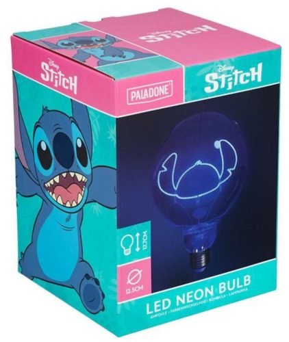 Lampe d'ambiance LED néon en forme d'ampoule Stitch