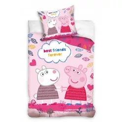 Parure de lit PEPPA PIG 100% coton 140x200 + 60x70