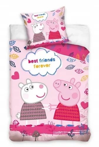 Parure de lit PEPPA PIG 100% coton 140x200 + 60x70