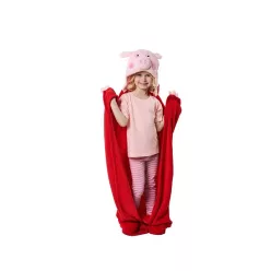   Peppa Malac 3D Coral fleece takaró 110x140cm vastag puha prémium anyagból