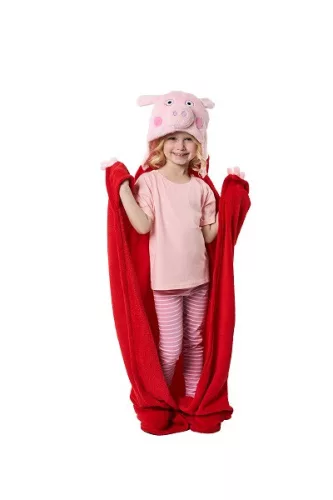 Peppa Malac 3D Coral fleece takaró 110x140cm vastag puha prémium anyagból