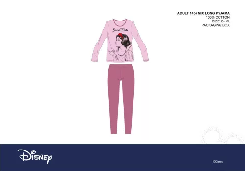 Pyjama en jersey Disney Blanche-Neige pour femme - pyjama en coton - rose clair-violet - L