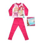 Pyjama enfant mince et long en coton - Princesses - avec motifs Raiponce, Ariel, Belle - Jersey - rose - 98