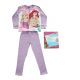 Pyjama enfant mince et long en coton - Princesses - avec motifs Raiponce, Ariel, Belle - Jersey - violet clair - 98