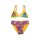 Princesses Disney maillot de bain deux pièces pour filles - motif fleuri - jaune - 110