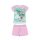 Pyjama d'été à manches courtes en coton pour enfants - Princesses Disney - avec inscription "Follow your dreams" - rose clair - 104