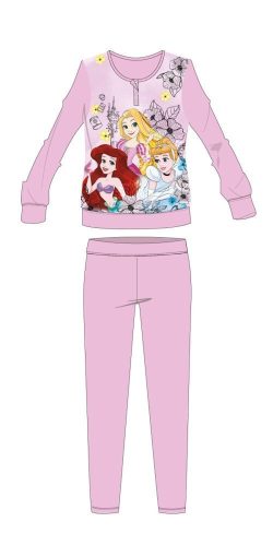 Pyjama en coton d'hiver Disney Princesses - pyjama interlock - rose clair - 98