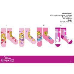   Chaussettes en coton normales pour enfants Disney Princess - 4 paires/paquet