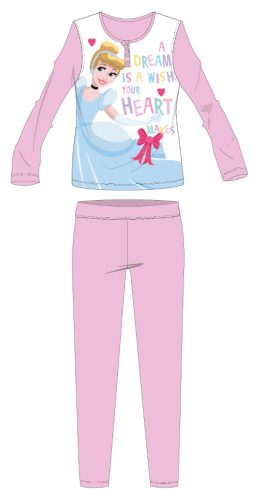 Les princesses Disney pyjama enfant long en jersey fin - pyjama en jersey de coton - rose clair