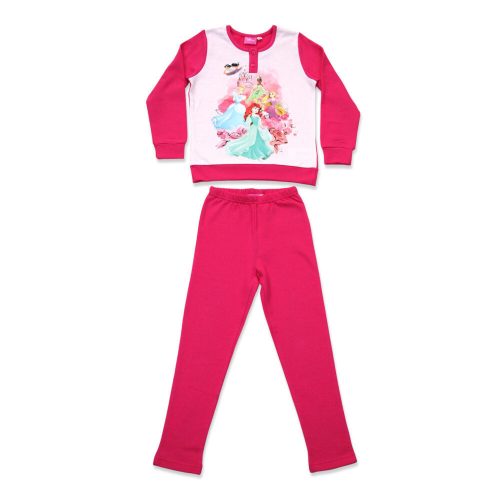 Pyjama d'hiver en flanelle pour enfants - Princesses - rose - 98