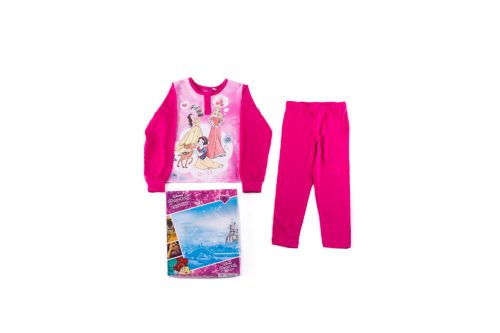 Pyjama enfant mince et long en coton - Princesses Disney - 128 - rose