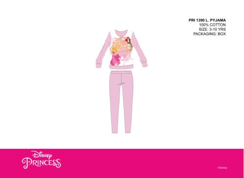 Pyjama en coton léger Disney Princesses - pyjama jersey - rose clair - 104