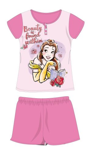 Pyjama d'été en jersey en coton à manches courtes pour enfants Disney Princesses - rose - 104