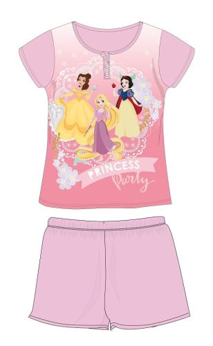Pyjama en jersey en coton à manches courtes pour enfants Disney Princesses - rose clair - 104