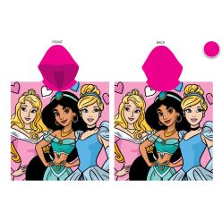 Poncho Disney Princesses 55x110 cm à séchage rapide