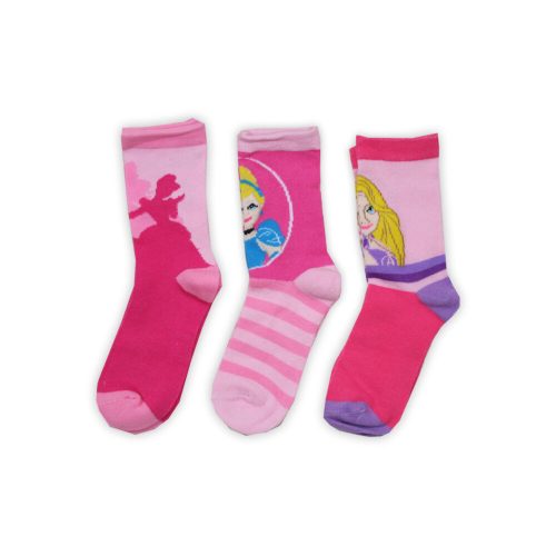 Chaussettes en coton pour enfants - 3 paires - Princesses Disney
