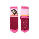 Chaussettes pour enfants avec antidérapant - Princesses Disney - peluche - motif Belle - bordeaux-rose clair - 31-34