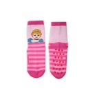 Chaussettes pour enfants avec antidérapant - Princesses Disney - peluche - rayé rose - 23-26