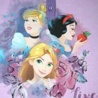 Pyjama en coton d'hiver pour enfants - Princesses Disney - violet - 104