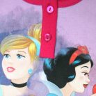 Pyjama en coton d'hiver pour enfants - Princesses Disney - rose - 98