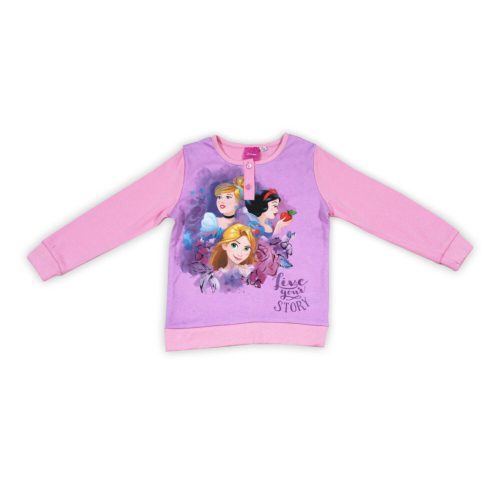 Pyjama en coton d'hiver pour enfants - Princesses Disney - rose clair - 104