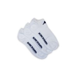   Chaussettes invisibles en coton mercerisé unisexe Kappa - 3 paires/paquet - chaussettes invisibles en coton - blanc - 36-38