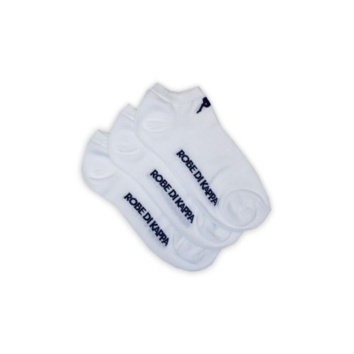 Chaussettes invisibles en coton mercerisé unisexe Kappa - 3 paires/paquet - chaussettes invisibles en coton - blanc - 42-44