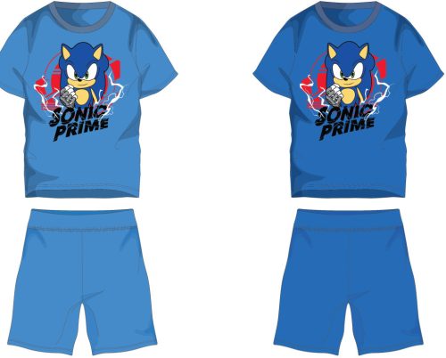 Ensemble d'été en coton Sonic - ensemble t-shirt-short - bleu moyen - 104