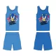 Ensemble d'été en coton Sonic - ensemble t-shirt-short - bleu clair - 122