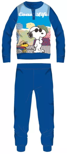 Pyjama fin en coton pour enfants Snoopy - pyjama en jersey - bleu moyen - 104