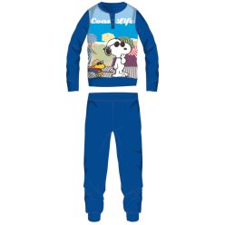   Pyjama fin en coton pour enfants Snoopy - pyjama en jersey - bleu moyen - 110