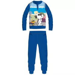   Pyjama fin en coton pour enfants Snoopy - pyjama en jersey - bleu moyen - 110