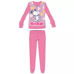   Pyjama fin en coton pour enfants Snoopy - pyjama en jersey - rose - 128