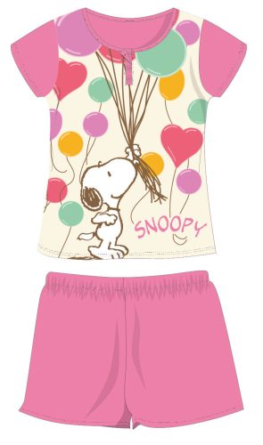 Pyjama d'été en coton à manches courtes Snoopy - pyjama en jersey pour enfants - rose - 116