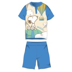   Pyjama d'été en coton à manches courtes Snoopy - pyjama en jersey pour enfants - bleu clair - 98
