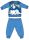 Pyjama bébé mince à manches longues Snoopy - pyjama en jersey de coton - bleu clair - 92