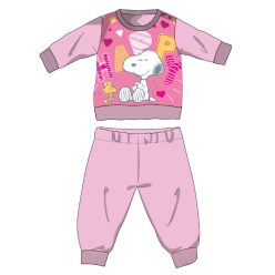   Pyjama bébé mince à manches longues Snoopy - pyjama en jersey de coton - rose clair - 98